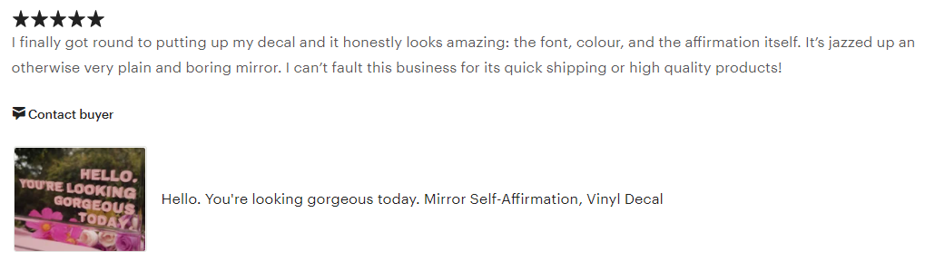Hello you're looking gorgeous today mirror self affirmation vinyl decal - HerParade