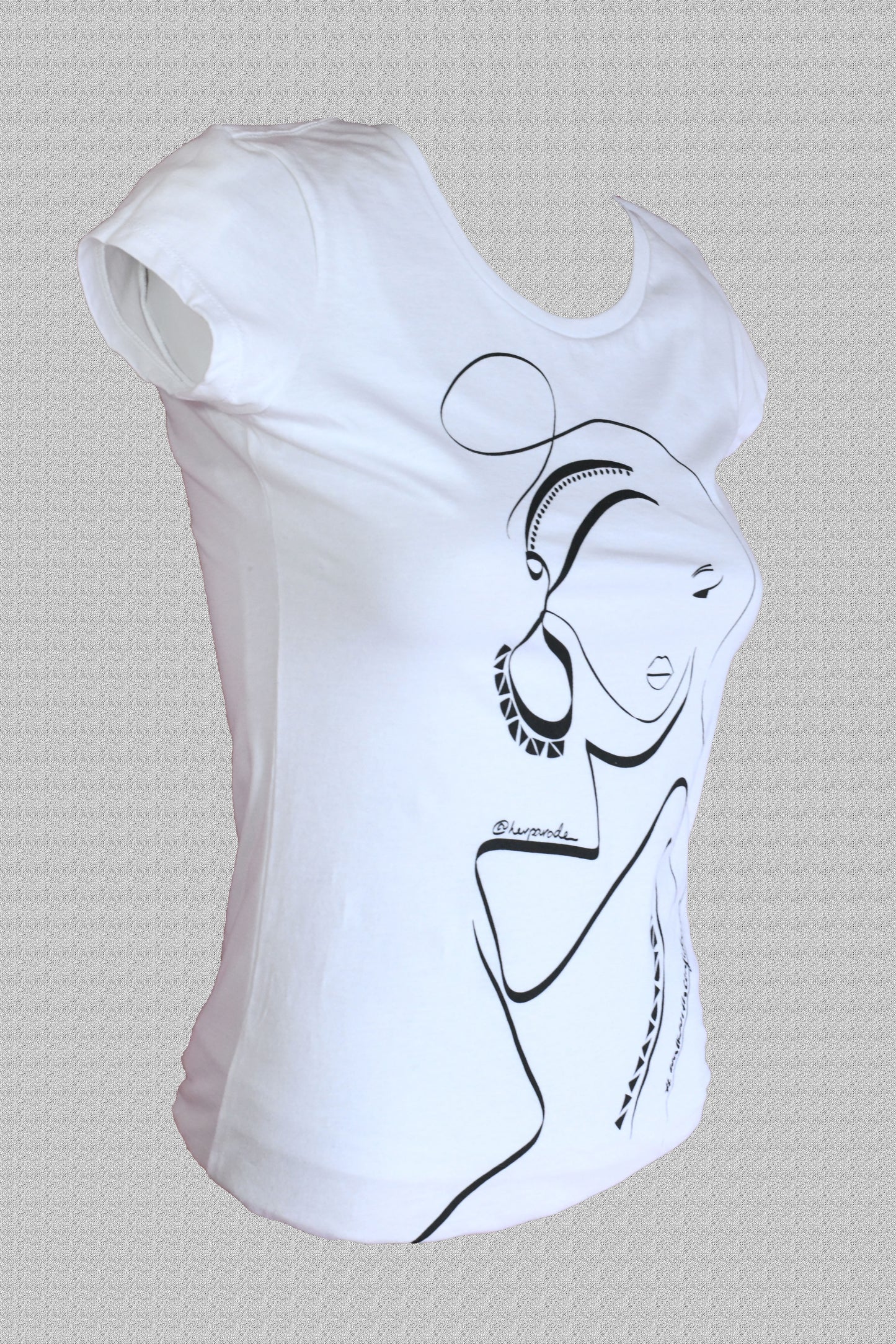 Women's organic cotton fitted tee walk with confidence helping women and their causes - HerParade