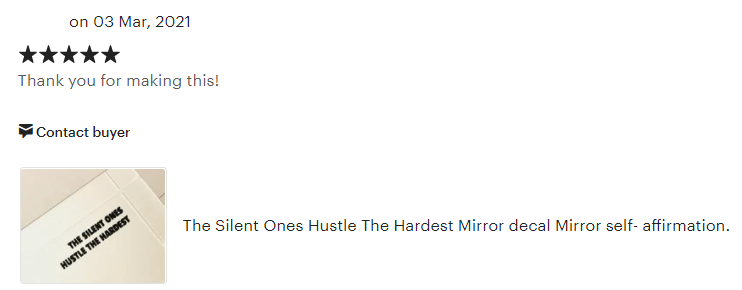 The silent ones hustle the hardest mirror self affirmation vinyl decal - HerParade