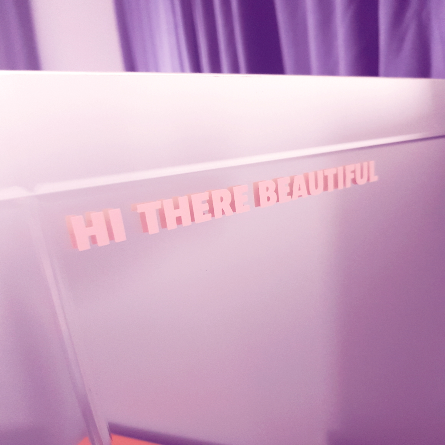 Hi there beautiful mirror self affirmation vinyl decal - HerParade