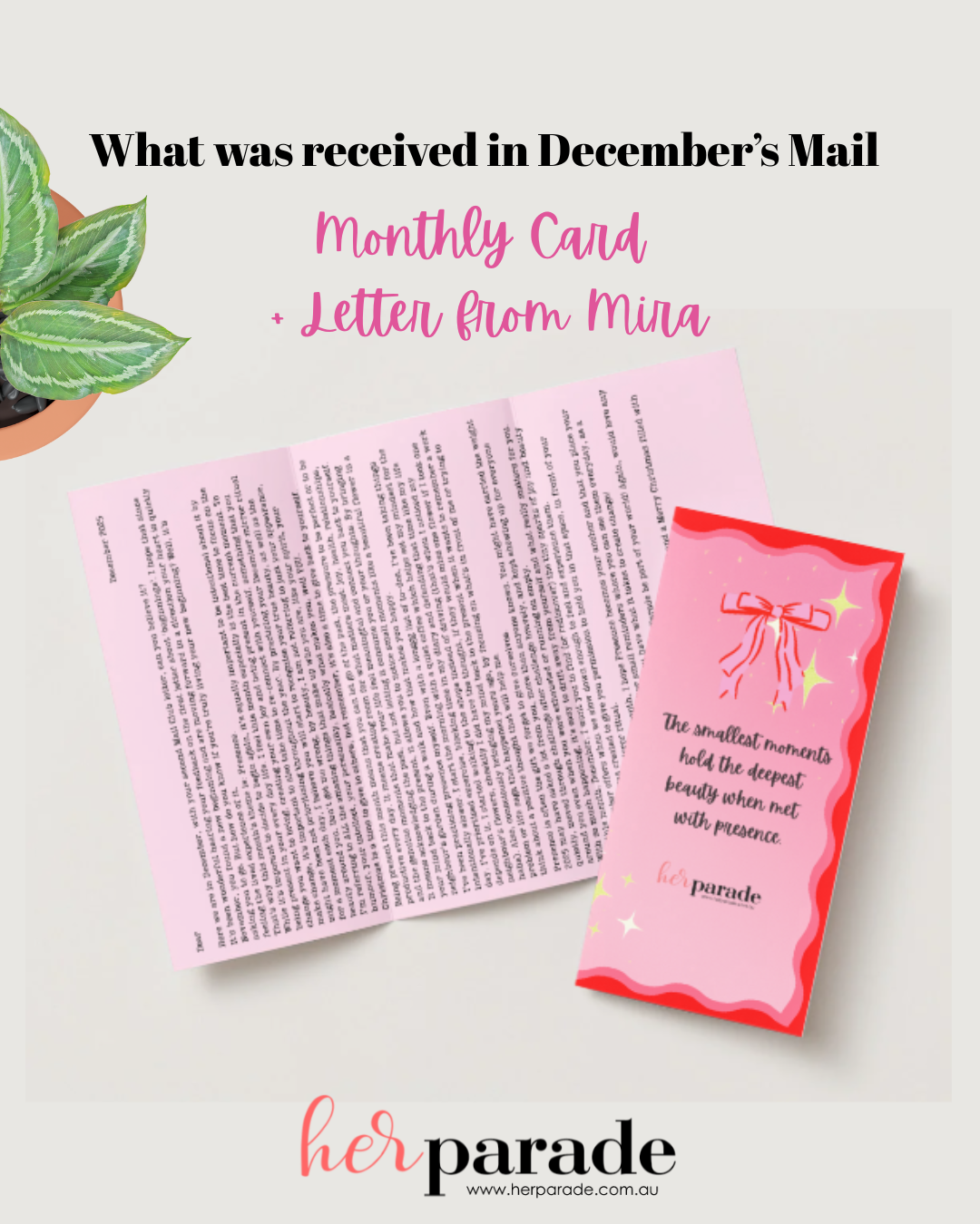 January Mail Club Letter: One-Off Edition (No Subscription) - HerParade 
