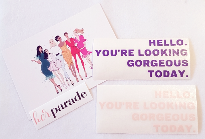 Hello you're looking gorgeous today mirror self affirmation vinyl decal