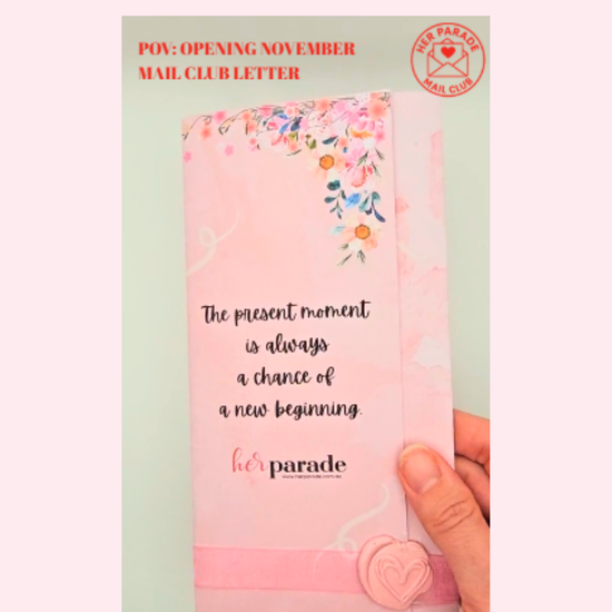 Opening November HerParade Mail Club Letter