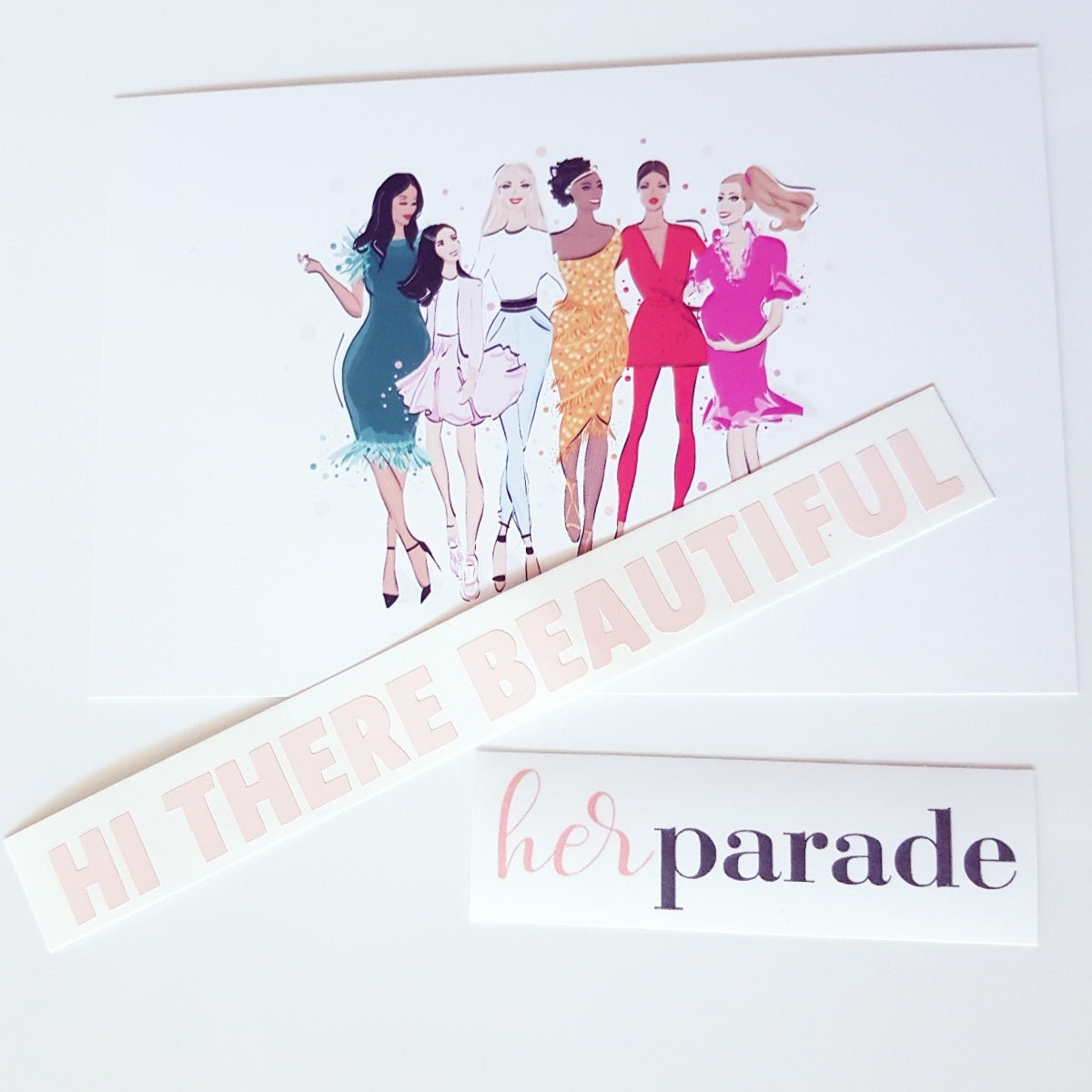 Hi there beautiful mirror self affirmation vinyl decal - HerParade 