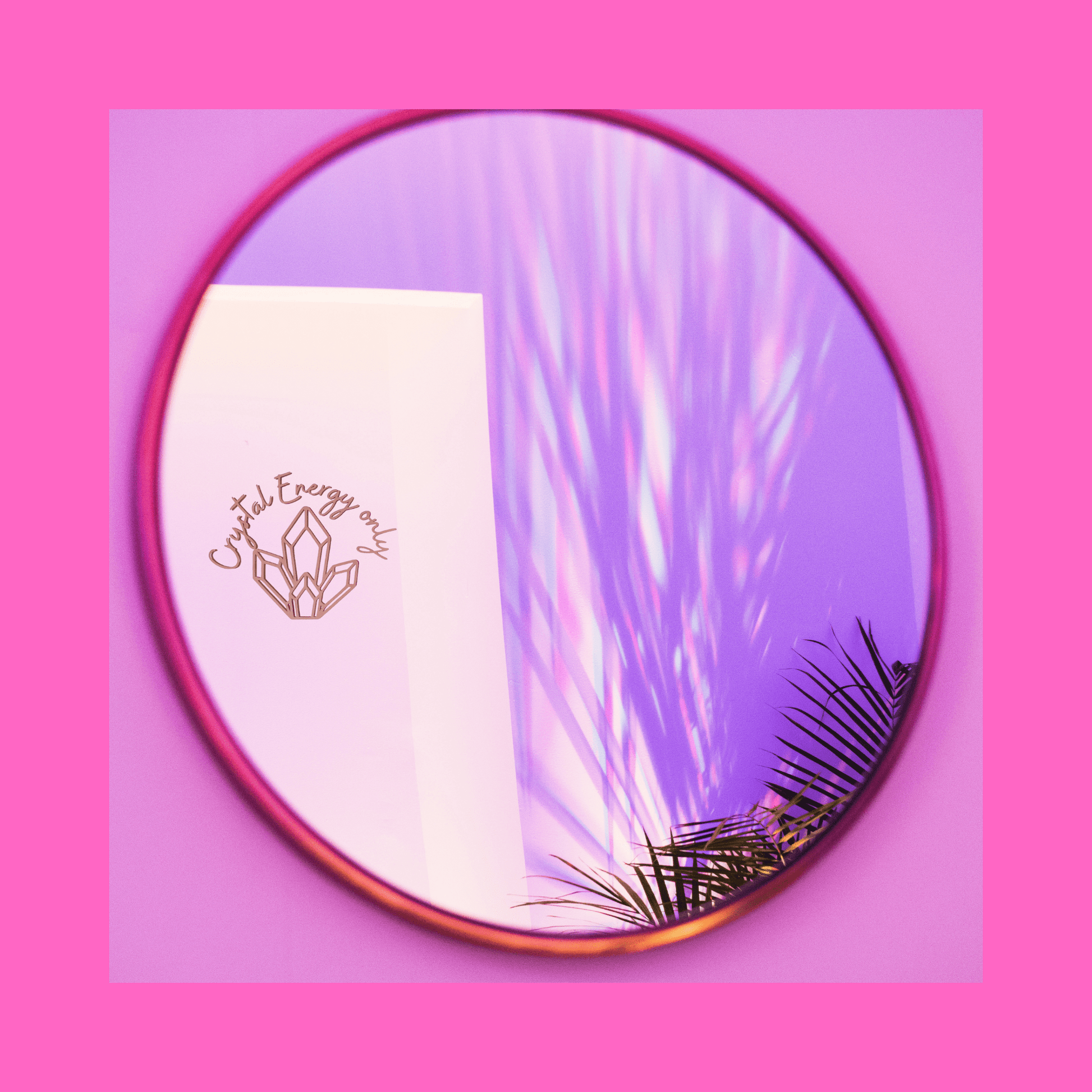 Crystal Energy Only | Mirror affirmation vinyl decal | Celestial Sticker - HerParade 