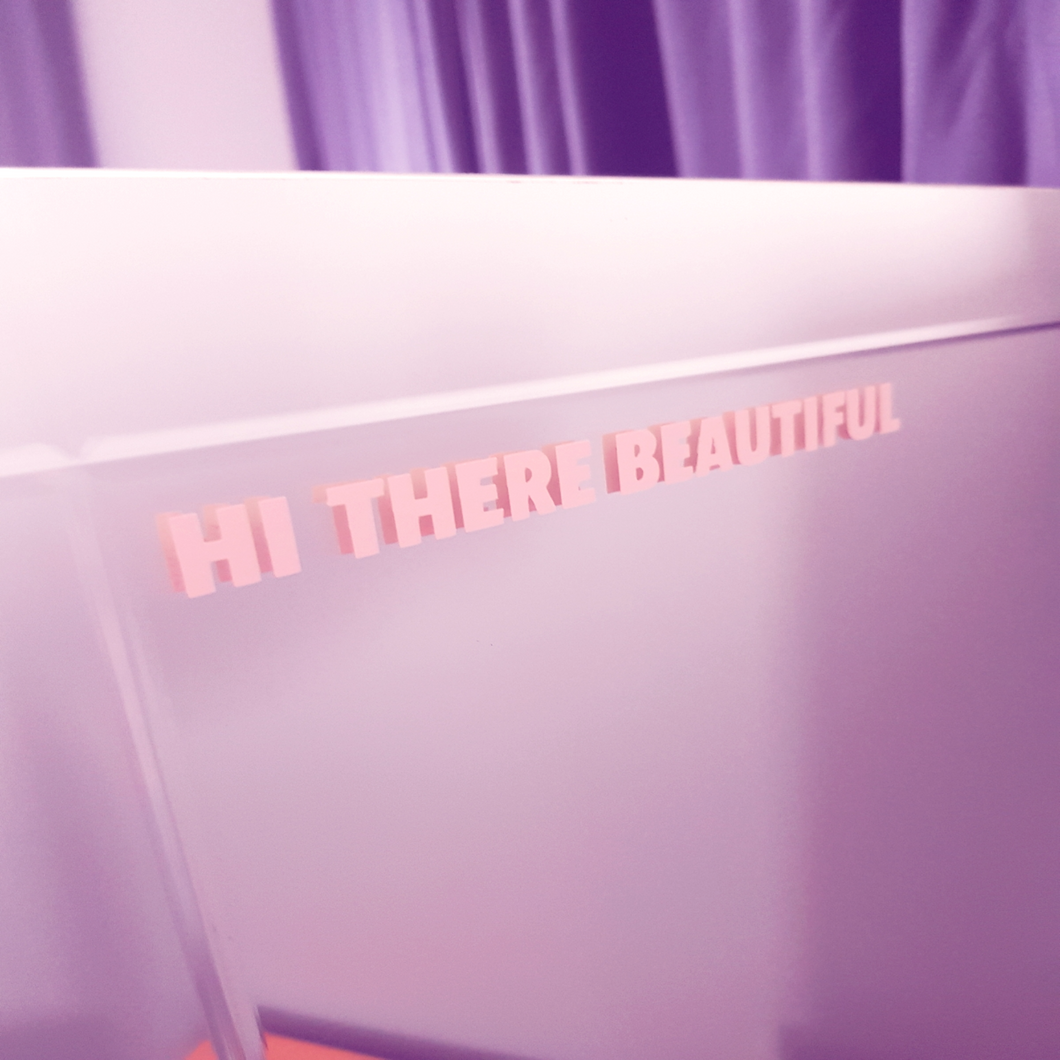 Hi there beautiful mirror self affirmation vinyl decal - HerParade 